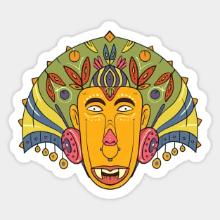 Tribal mask 2 Sticker